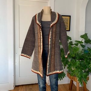 Vintage 70s-style boho cardigan